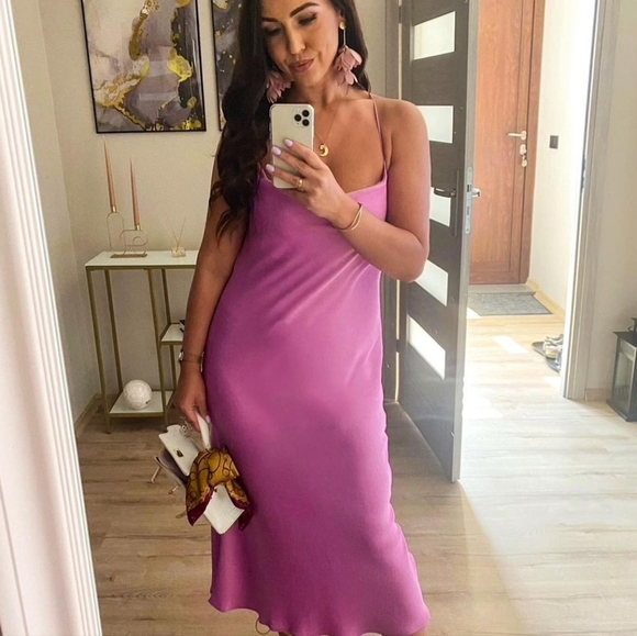 Zara Satin Effect Dress - Picture 8 of 9